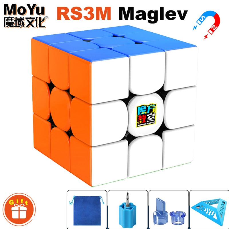 Cubo Mágico Magnético Profissional 3x3x3 MoYu RS3M Série Maglev
